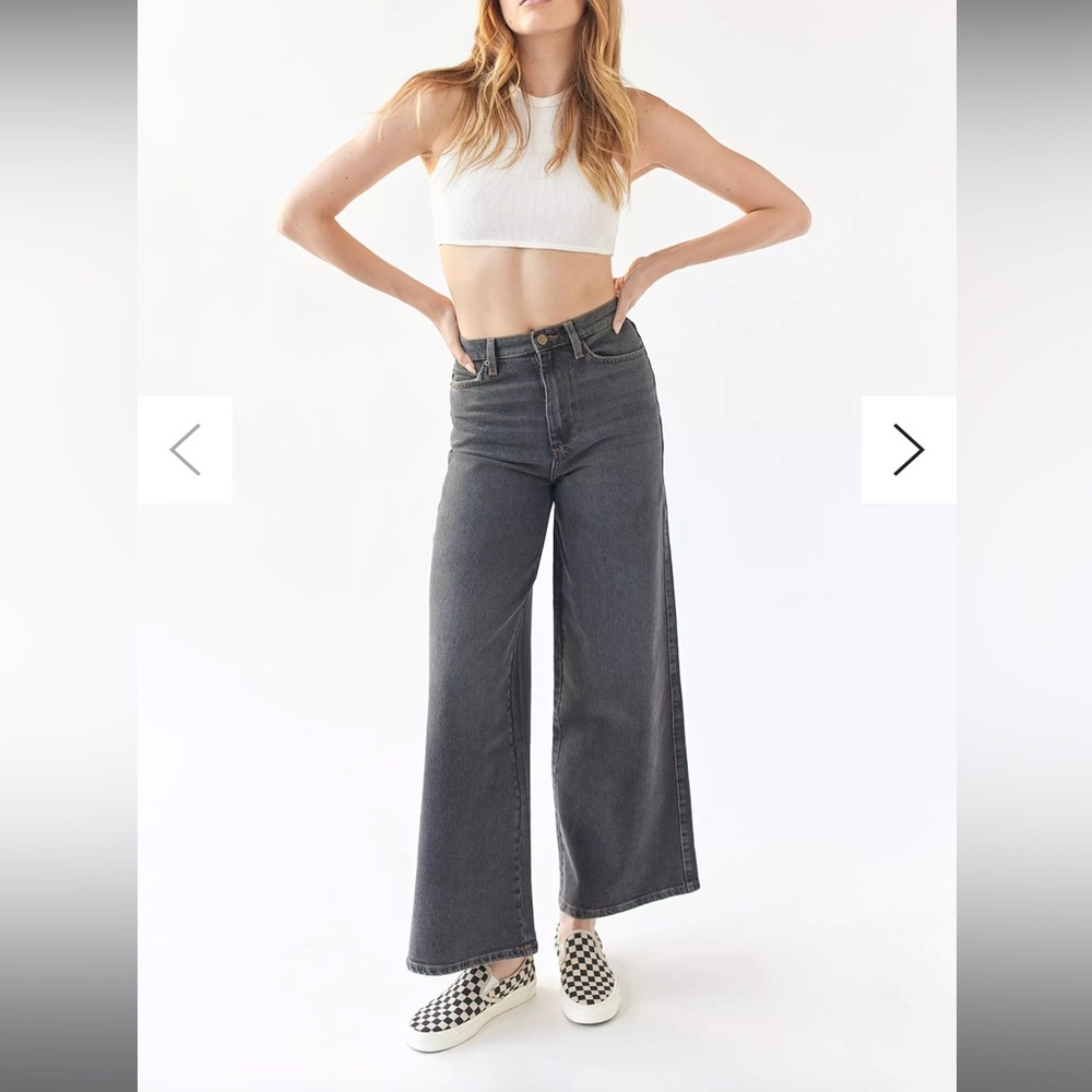 Black wide leg jeans